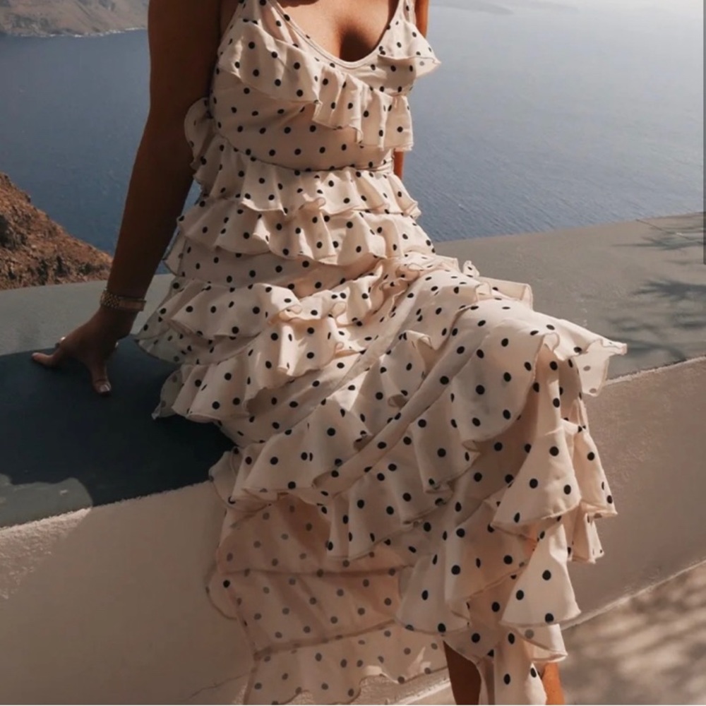 Super cute ruffle polka dot dress